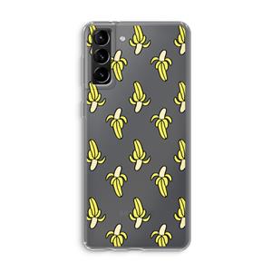 CaseCompany Bananas: Samsung Galaxy S21 Plus Transparant Hoesje