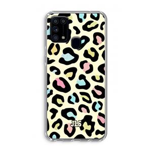 CaseCompany Leopard pattern: Samsung Galaxy M31 Transparant Hoesje