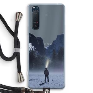 CaseCompany Wanderlust: Sony Xperia 5 II Transparant Hoesje met koord