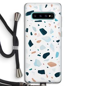 CaseCompany Terrazzo N°13: Samsung Galaxy S10 Plus Transparant Hoesje met koord
