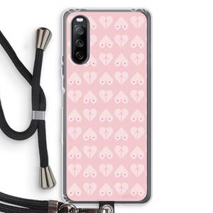 CaseCompany Ass 'n Titties: Sony Sony Xperia 10 III Transparant Hoesje met koord