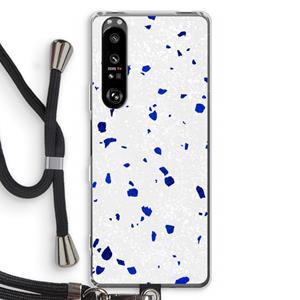 CaseCompany Terrazzo N°5: Sony Xperia 1 III Transparant Hoesje met koord