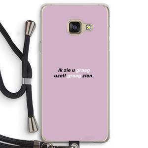 CaseCompany uzelf graag zien: Samsung Galaxy A3 (2016) Transparant Hoesje met koord