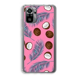 CaseCompany Kokosnoot roze: Xiaomi Redmi Note 10S Transparant Hoesje
