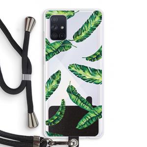 CaseCompany Lange bladeren: Samsung Galaxy A71 Transparant Hoesje met koord