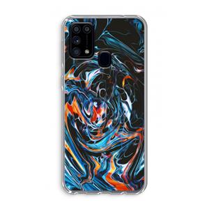 CaseCompany Black Unicorn: Samsung Galaxy M31 Transparant Hoesje