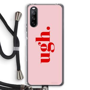 CaseCompany Ugh: Sony Sony Xperia 10 III Transparant Hoesje met koord