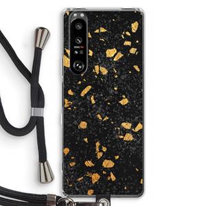 CaseCompany Terrazzo N°7: Sony Xperia 1 III Transparant Hoesje met koord