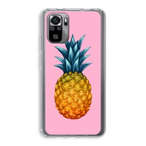 CaseCompany Grote ananas: Xiaomi Redmi Note 10S Transparant Hoesje