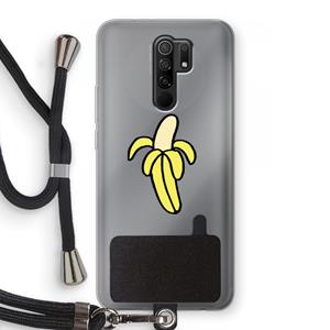 CaseCompany Banana: Xiaomi Redmi 9 Transparant Hoesje met koord