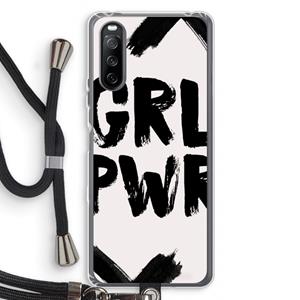 CaseCompany Girl Power #2: Sony Sony Xperia 10 III Transparant Hoesje met koord