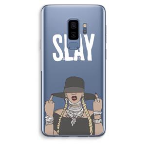 CaseCompany Slay All Day: Samsung Galaxy S9 Plus Transparant Hoesje