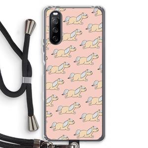 CaseCompany Ponys: Sony Sony Xperia 10 III Transparant Hoesje met koord