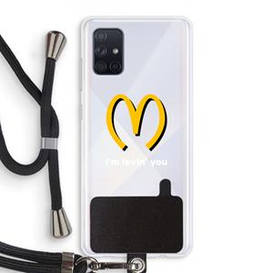 CaseCompany I'm lovin' you: Samsung Galaxy A71 Transparant Hoesje met koord