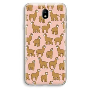 CaseCompany Alpacas: Samsung Galaxy J7 (2017) Transparant Hoesje