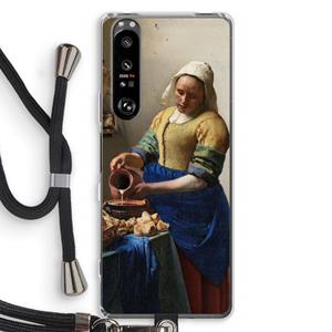 CaseCompany The Milkmaid: Sony Xperia 1 III Transparant Hoesje met koord