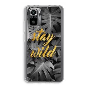 CaseCompany Stay wild: Xiaomi Redmi Note 10S Transparant Hoesje