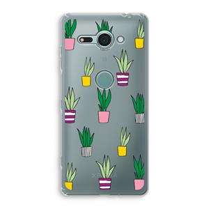 CaseCompany Sanseveria: Sony Xperia XZ2 Compact Transparant Hoesje