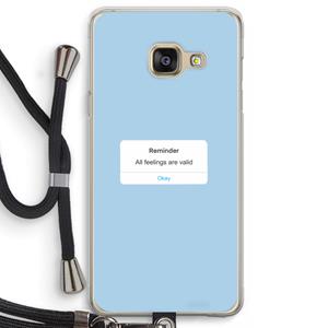 CaseCompany Reminder: Samsung Galaxy A3 (2016) Transparant Hoesje met koord