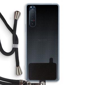 CaseCompany Musketon Halftone: Sony Xperia 5 II Transparant Hoesje met koord