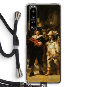 CaseCompany De Nachtwacht: Sony Xperia 1 III Transparant Hoesje met koord