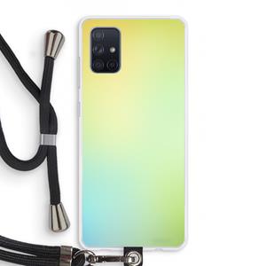 CaseCompany Minty mist pastel: Samsung Galaxy A71 Transparant Hoesje met koord