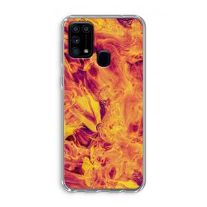 CaseCompany Eternal Fire: Samsung Galaxy M31 Transparant Hoesje