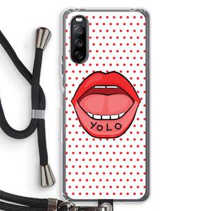 CaseCompany Yolo Denise: Sony Sony Xperia 10 III Transparant Hoesje met koord