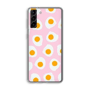 CaseCompany Dancing eggs: Samsung Galaxy S21 Plus Transparant Hoesje