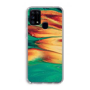 CaseCompany Green Inferno: Samsung Galaxy M31 Transparant Hoesje