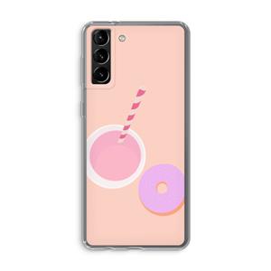 CaseCompany Donut: Samsung Galaxy S21 Plus Transparant Hoesje