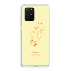 CaseCompany No rain no flowers: Samsung Galaxy S10 Lite Transparant Hoesje