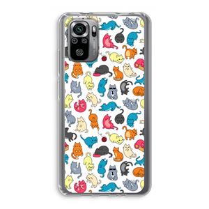 CaseCompany Kleurrijke katten: Xiaomi Redmi Note 10S Transparant Hoesje