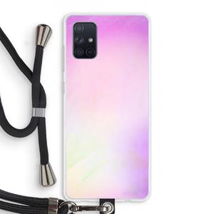 CaseCompany Flow mist pastel: Samsung Galaxy A71 Transparant Hoesje met koord