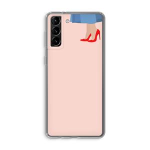 CaseCompany High heels: Samsung Galaxy S21 Plus Transparant Hoesje
