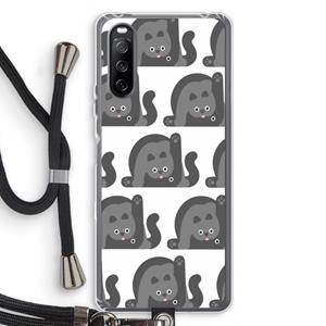 CaseCompany Cats: Sony Sony Xperia 10 III Transparant Hoesje met koord