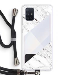 CaseCompany Biggest stripe: Samsung Galaxy A71 Transparant Hoesje met koord