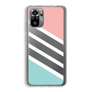 CaseCompany Strepen pastel: Xiaomi Redmi Note 10S Transparant Hoesje