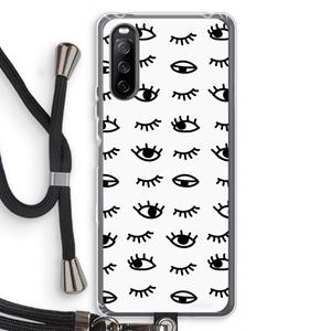 CaseCompany Eye pattern #2: Sony Sony Xperia 10 III Transparant Hoesje met koord