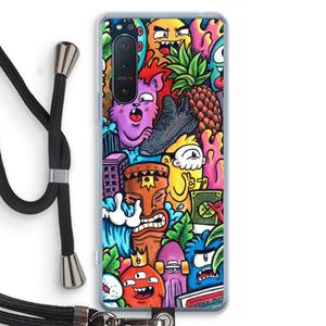 CaseCompany Vexx Mixtape: Sony Xperia 5 II Transparant Hoesje met koord