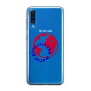 CaseCompany Run The World: Samsung Galaxy A50 Transparant Hoesje