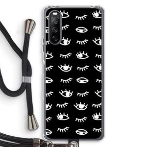 CaseCompany Eye pattern #3: Sony Sony Xperia 10 III Transparant Hoesje met koord