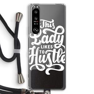 CaseCompany Hustle Lady: Sony Xperia 1 III Transparant Hoesje met koord