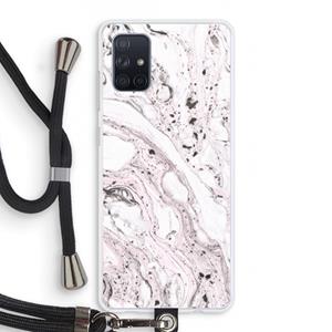 CaseCompany Mengelmoes: Samsung Galaxy A71 Transparant Hoesje met koord