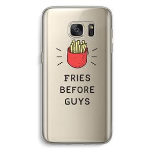 CaseCompany Fries before guys: Samsung Galaxy S7 Transparant Hoesje