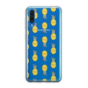 CaseCompany Ananas: Samsung Galaxy A50 Transparant Hoesje