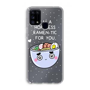 CaseCompany I'm A Hopeless Ramen-Tic For You: Samsung Galaxy M31 Transparant Hoesje