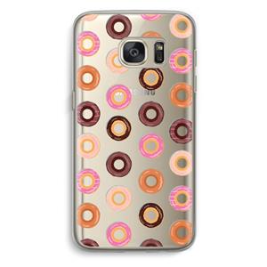 CaseCompany Donuts: Samsung Galaxy S7 Transparant Hoesje