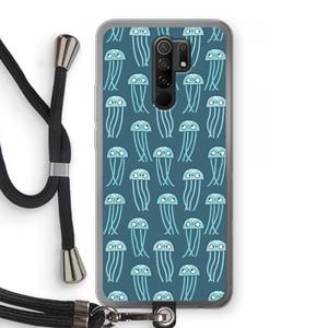 CaseCompany Kwallie: Xiaomi Redmi 9 Transparant Hoesje met koord