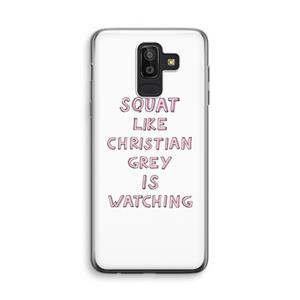CaseCompany Christian Grey: Samsung Galaxy J8 (2018) Transparant Hoesje